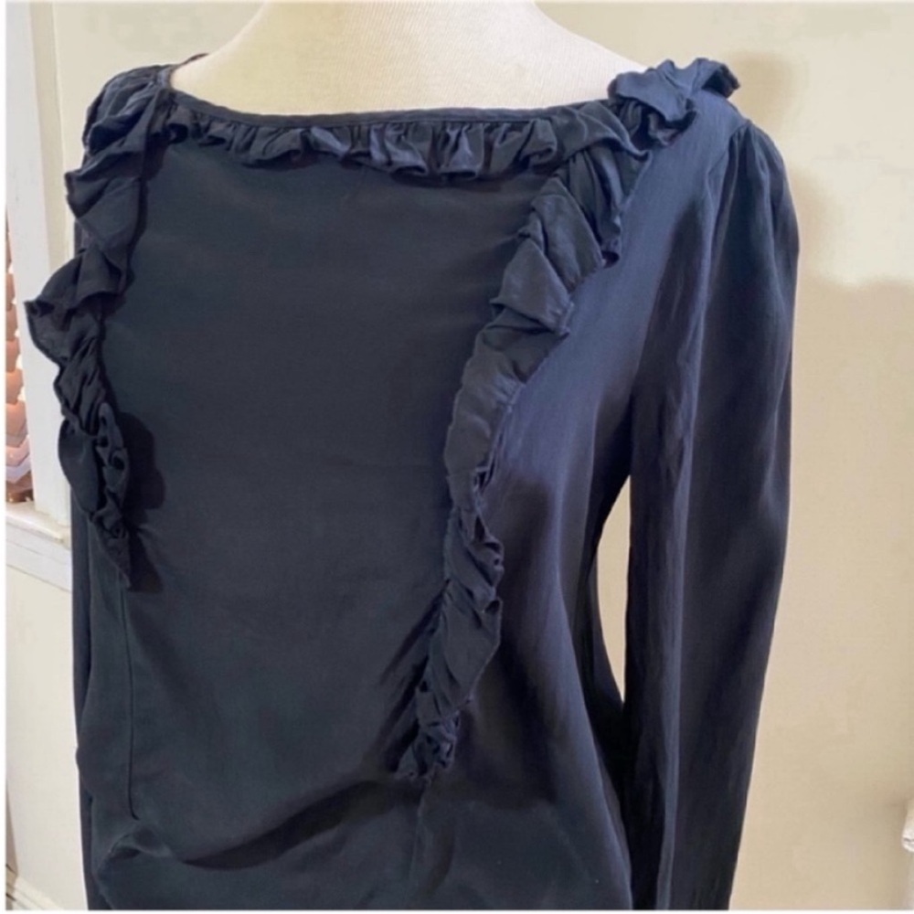 Patrizia Pepe Blouse Patrizia Pepe Ruffle Blouse Patrizia Pepe Black blouse